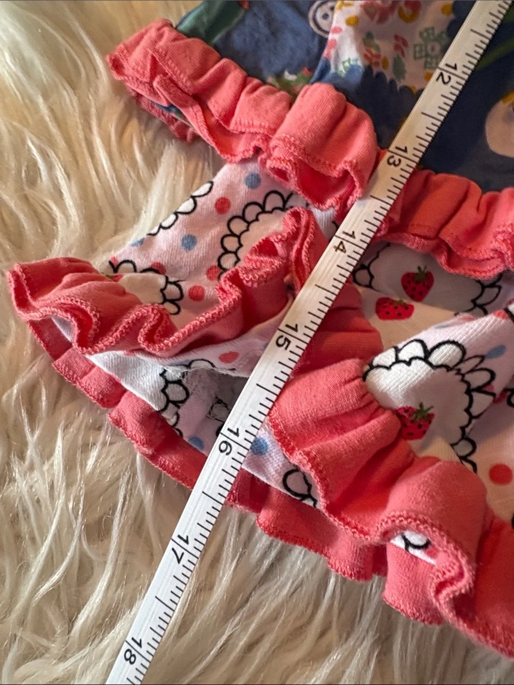 Matilda Jane Coral Pink & Navy Multi Sewing Print Dress